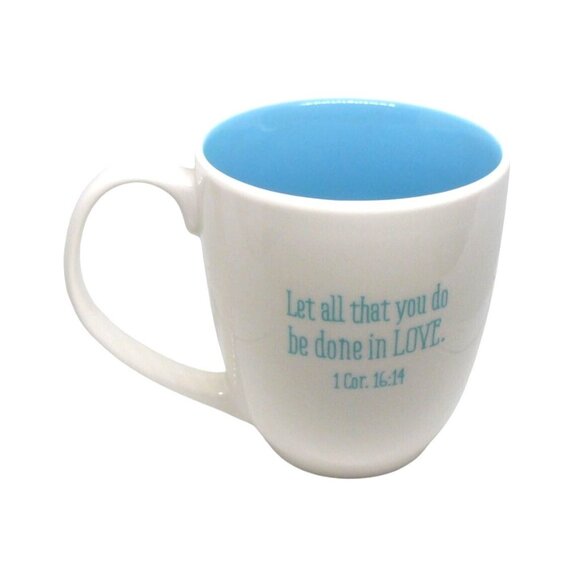 Teacher Appreciation Ceramic Mug White & Blue Inspirational  Christian Art Gifts - Picture 5 of 8